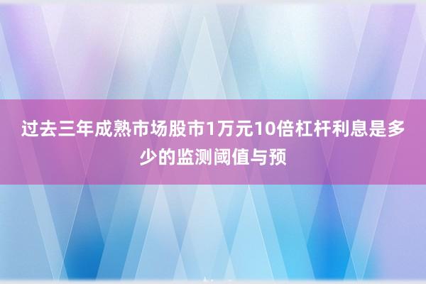 过去三年成熟市场股市1万元10倍杠杆利息是多少的监测阈值与预