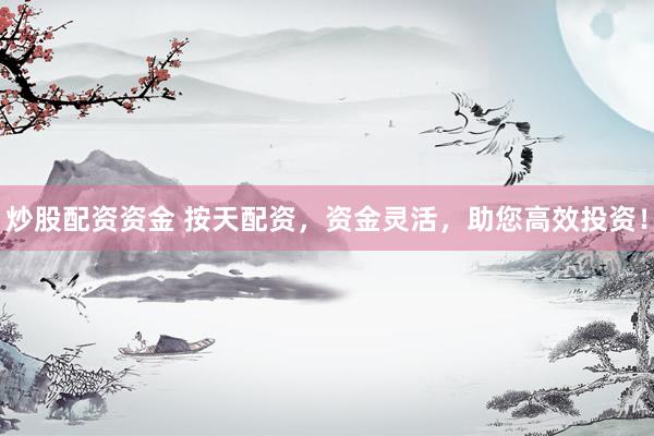 炒股配资资金 按天配资，资金灵活，助您高效投资！