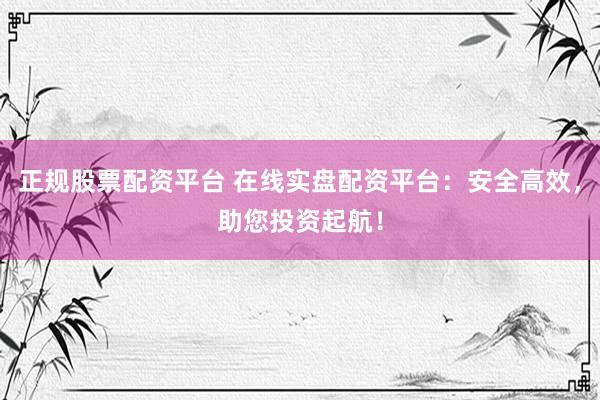 正规股票配资平台 在线实盘配资平台：安全高效，助您投资起航！
